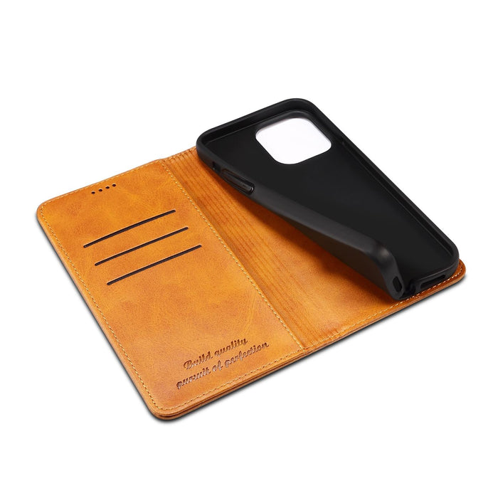 For Iphone 15 Calf Texture Horizontal Flip Leather Phone Case