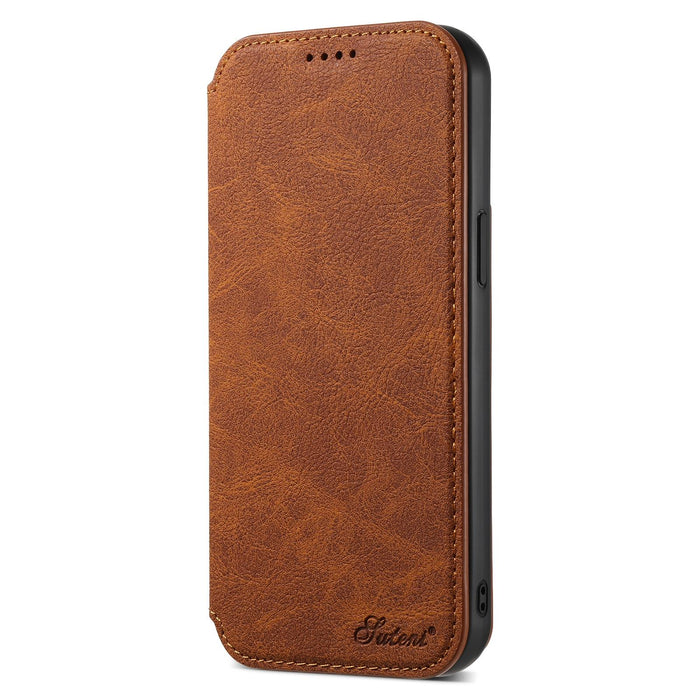 For Iphone 15 Retro Matte Litchi Texture Leather Magnetic Magsafe Phone Case