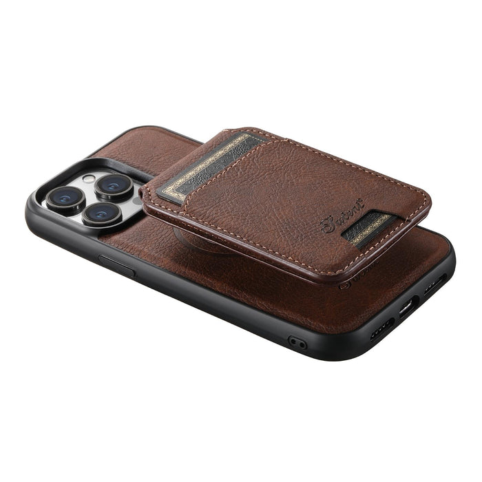 For Iphone 15 Litchi Texture Leather Magsafe Detachable Wallet Phone Case
