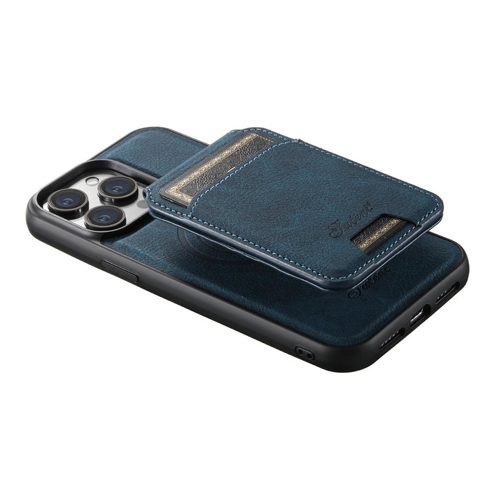 For Iphone 15 Litchi Texture Leather Magsafe Detachable Wallet Phone Case