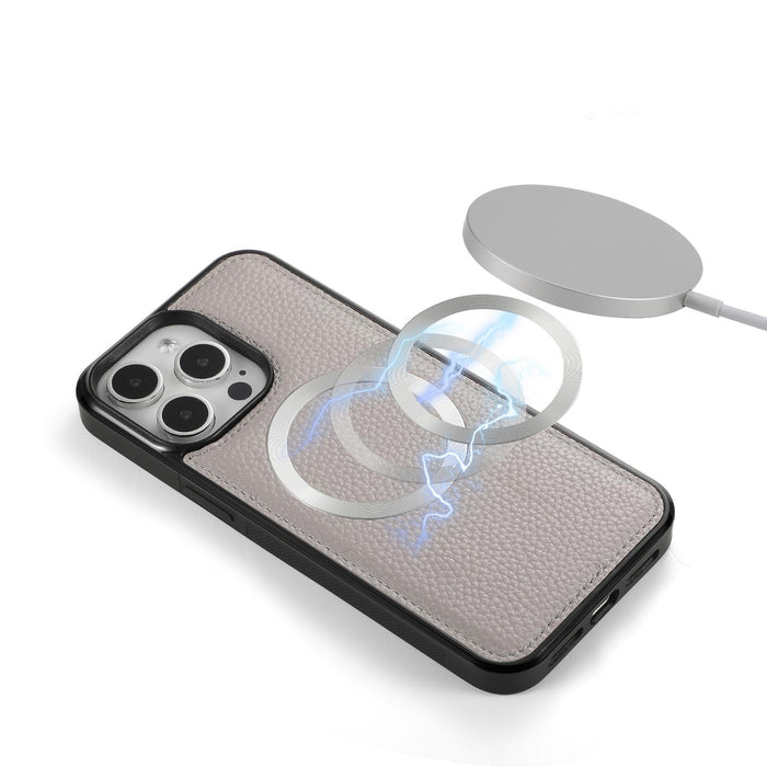 For Iphone 15 Magsafe Crossbody Multi-Functional Zipper Wallet Litchi Leather Phone Case