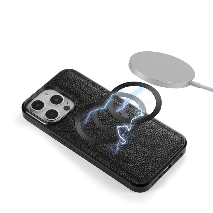 For Iphone 15 Magsafe Crossbody Multi-Functional Zipper Wallet Litchi Leather Phone Case