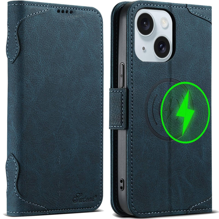 For Iphone 15 Multifunctional Horizontal Flip Magsafe Leather Phone Case