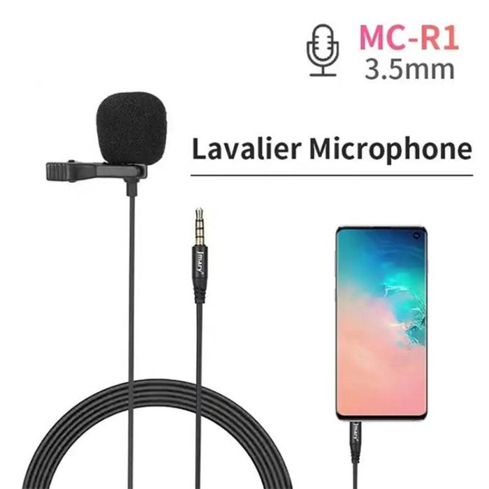 3.5Mm Mini Lavalier Microphone For Phone / Laptop Recording