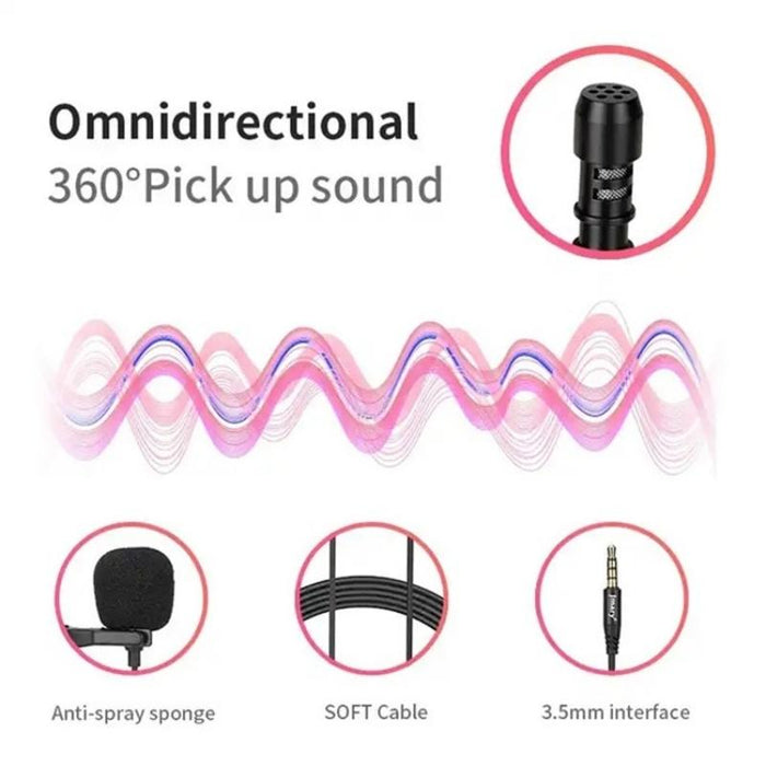 3.5Mm Mini Lavalier Microphone For Phone / Laptop Recording