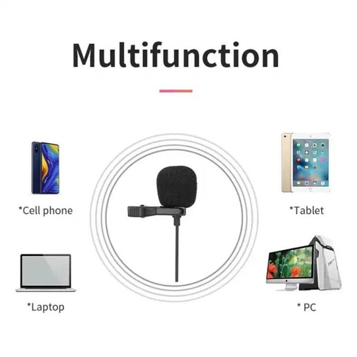 3.5Mm Mini Lavalier Microphone For Phone / Laptop Recording