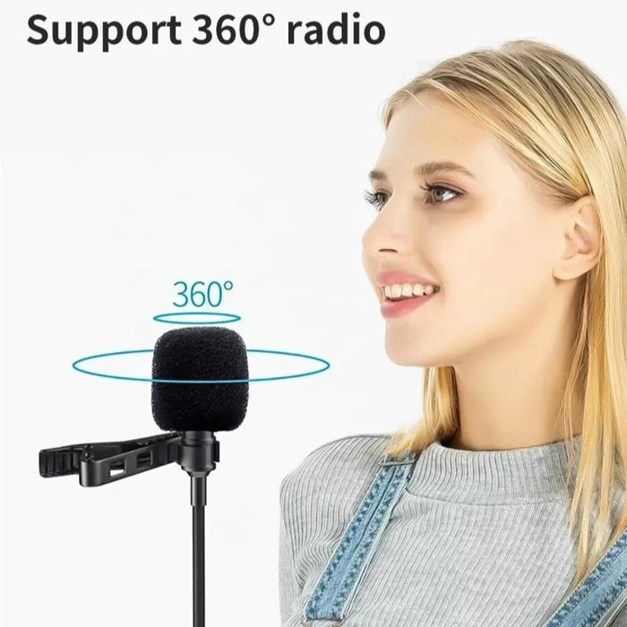 3.5Mm Mini Lavalier Microphone For Phone / Laptop Recording