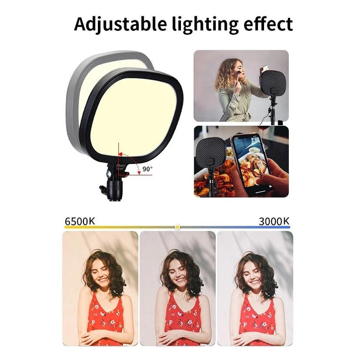 Fm-58R Live Streaming Photography Fill Light 180-Degree Rotatable 9-Inch Led Light
