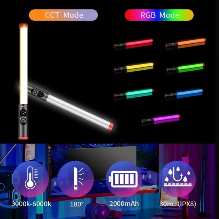 Fm-128Rgb Handheld Led Fill Light Outdoor Photography Light Waterproof Rgb Light Stick