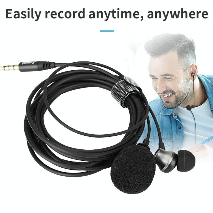 3M Wired Lavalier Microphone With Sound Monitoring Earphone