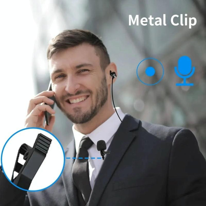 3M Wired Lavalier Microphone With Sound Monitoring Earphone