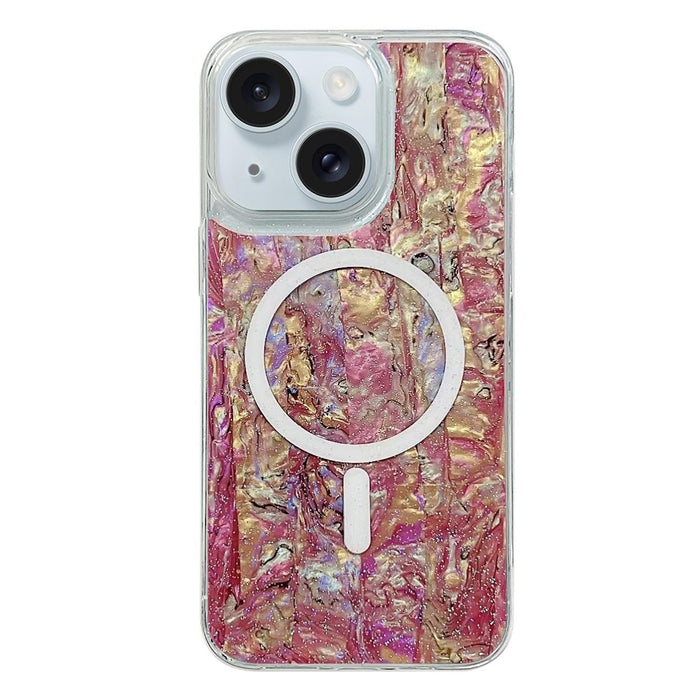 For Iphone 15 Shell Texture Multicolor Magsafe Tpu Phone Case