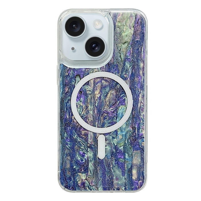 For Iphone 15 Shell Texture Multicolor Magsafe Tpu Phone Case