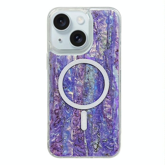 For Iphone 15 Shell Texture Multicolor Magsafe Tpu Phone Case