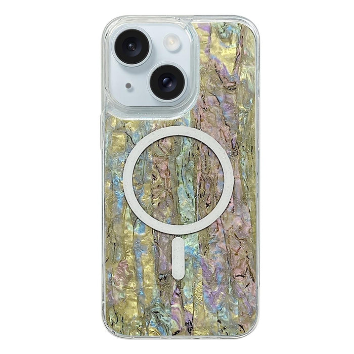 For Iphone 15 Shell Texture Multicolor Magsafe Tpu Phone Case