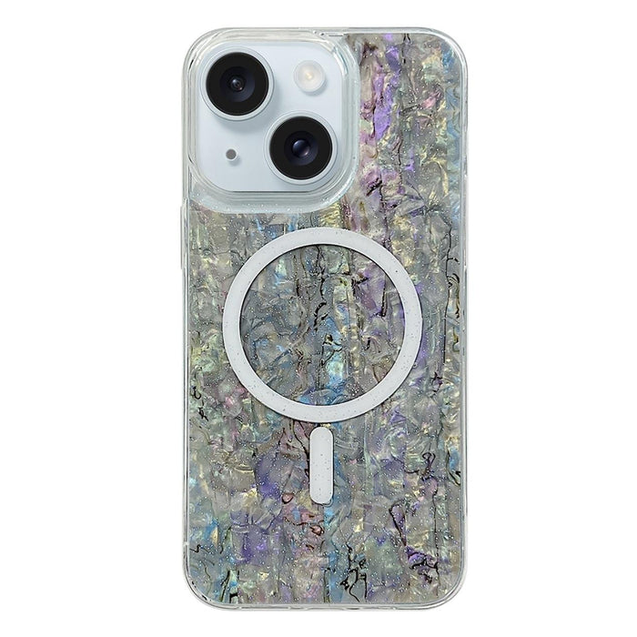 For Iphone 15 Shell Texture Multicolor Magsafe Tpu Phone Case