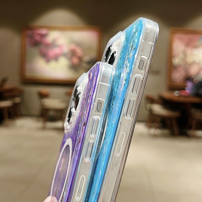 For Iphone 15 Shell Texture Multicolor Magsafe Tpu Phone Case