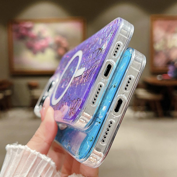 For Iphone 15 Shell Texture Multicolor Magsafe Tpu Phone Case
