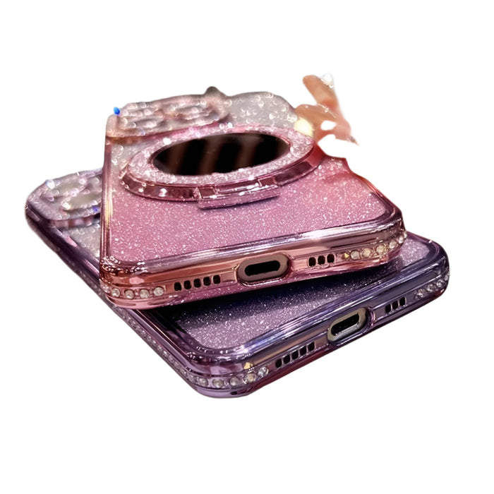 For Iphone 15 Magsafe Rhinestone Mirror Glitter Tpu Phone Case