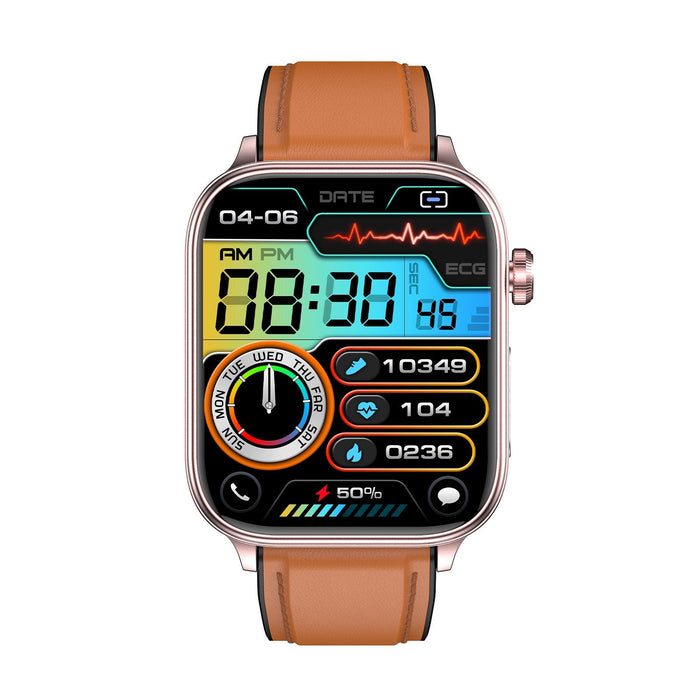 1.96 Inch Colour Screen Smart Watch With Bluetooth Call & Ecg Support