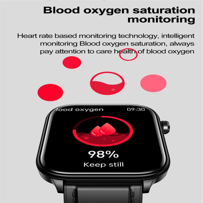 1.96 Inch Colour Screen Smart Watch With Bluetooth Call & Ecg Support