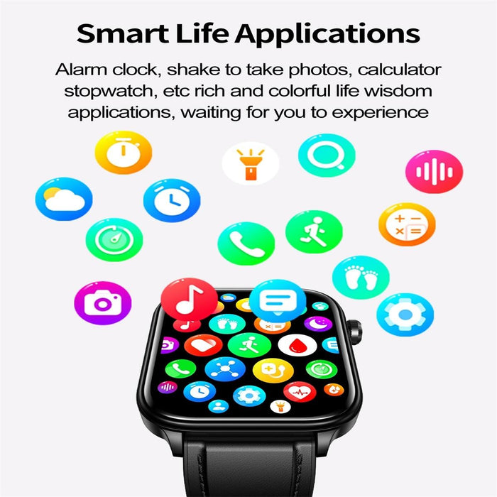 1.96 Inch Colour Screen Smart Watch With Bluetooth Call & Ecg Support