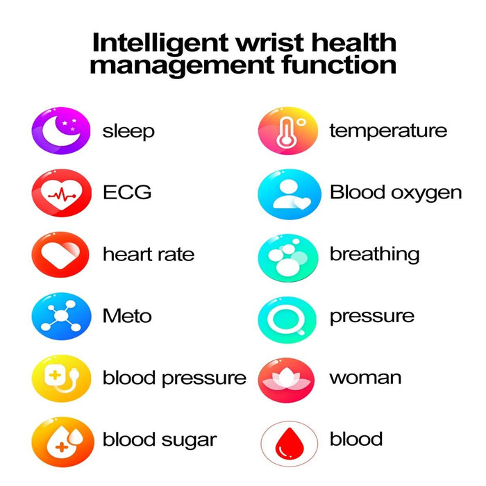 1.96 Inch Colour Screen Smart Watch With Bluetooth Call & Ecg Support