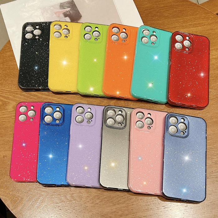 For Iphone 15 Jelly Glitter Solid Colour Tpu Phone Case