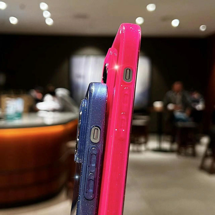 For Iphone 15 Jelly Glitter Solid Colour Tpu Phone Case