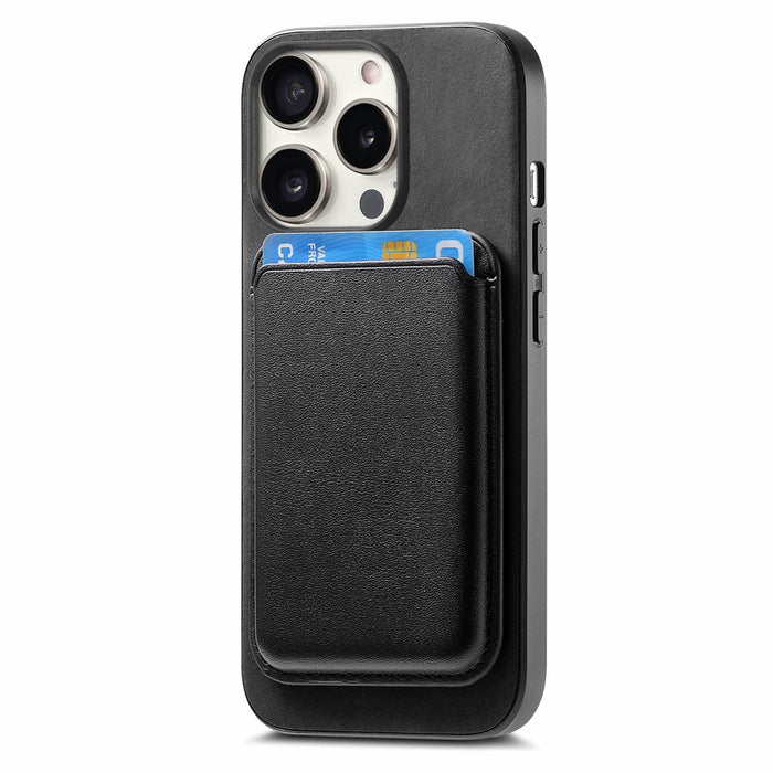For Iphone 15 Retro Magsafe Card Bag Pu Back Cover Phone Case