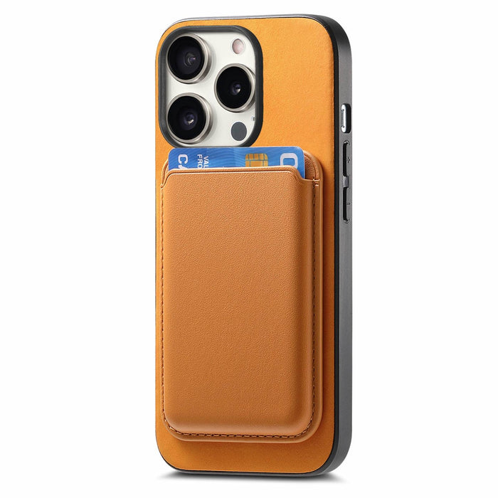 For Iphone 15 Retro Magsafe Card Bag Pu Back Cover Phone Case