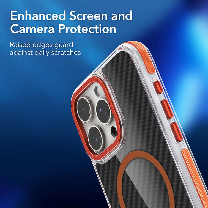 For Iphone 15 Magsafe Dual-Colour Carbon Fiber Phone Case