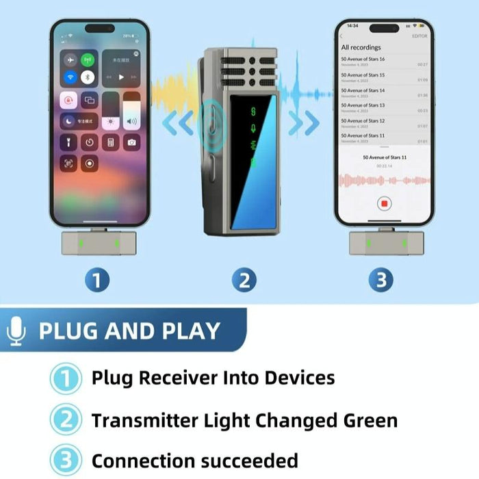 2.4G Wireless Lavalier Microphone For Iphone / Ipad