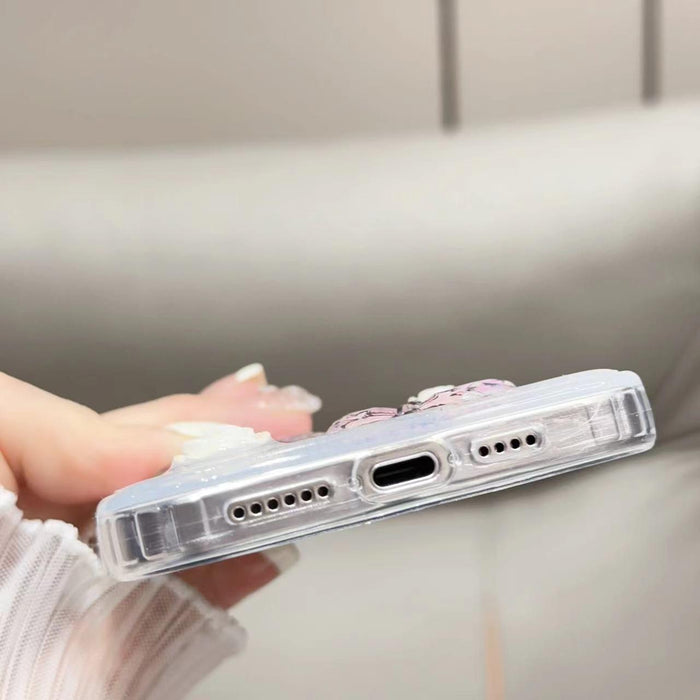 For Iphone 15 Glitter 3D Butterfly Tpu Phone Case