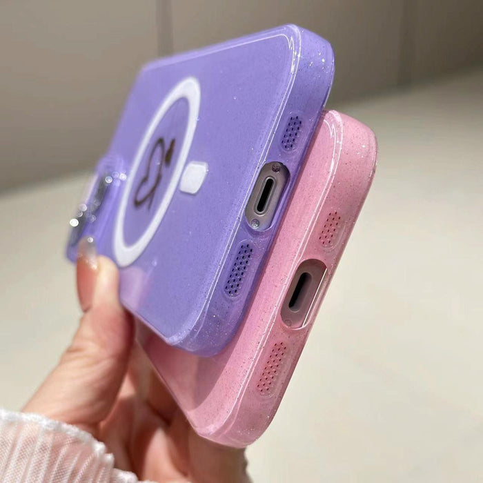 For Iphone 15 Love Magsafe Glitterjelly Tpu Phone Case