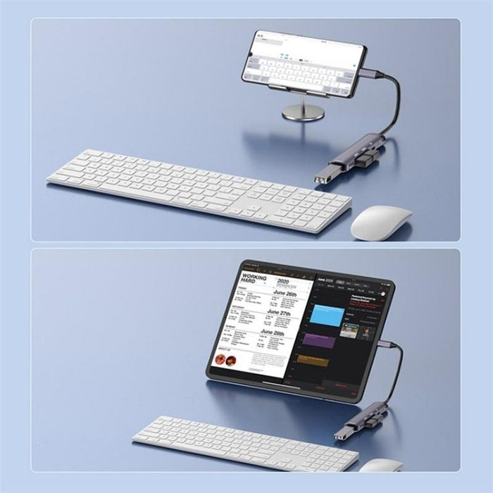 Aluminum Multi-Port Usb-C Adapter Hub