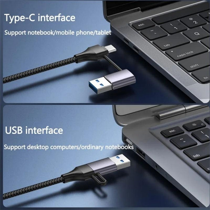 2-In-1 Usb 3.0 + Type-C Hub Docking Station