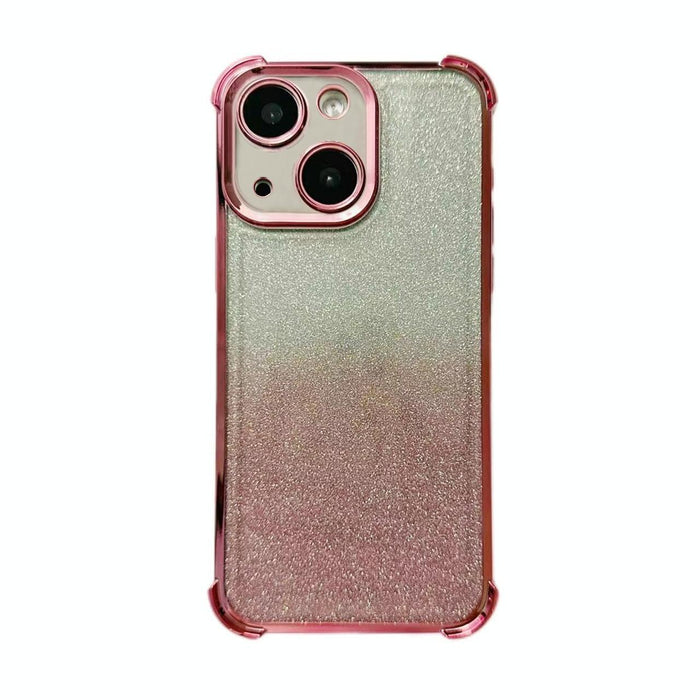 For Iphone 15 Electroplated Glitter Four-Corner Shockproof Space Tpu Phone Case