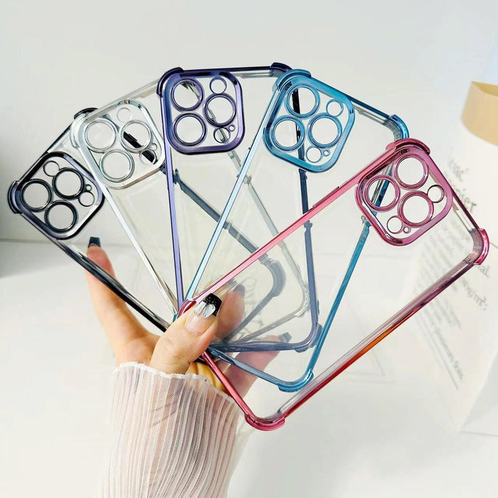 For Iphone 15 Electroplated Glitter Four-Corner Shockproof Space Tpu Phone Case