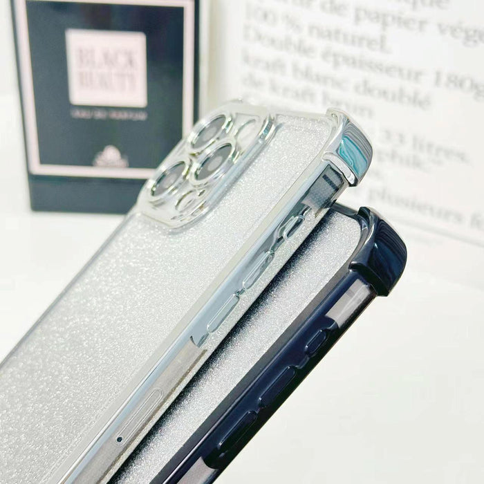 For Iphone 15 Electroplated Glitter Four-Corner Shockproof Space Tpu Phone Case