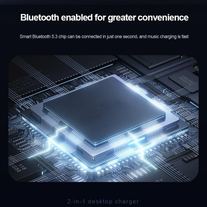 5 In 1 Magnetic Wireless Charger Stand With Clock & Speaker