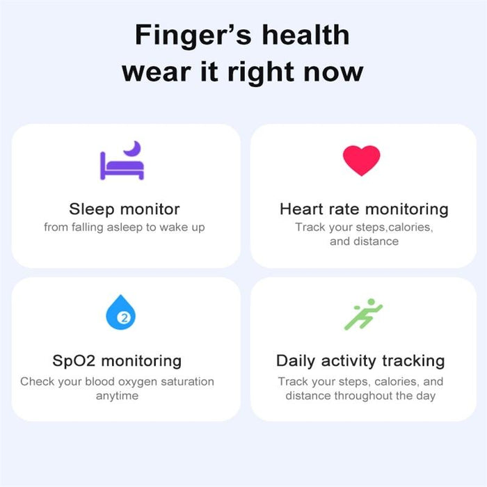 Smart Ring Heart Rate Oxygen Sleep Monitor Size 8