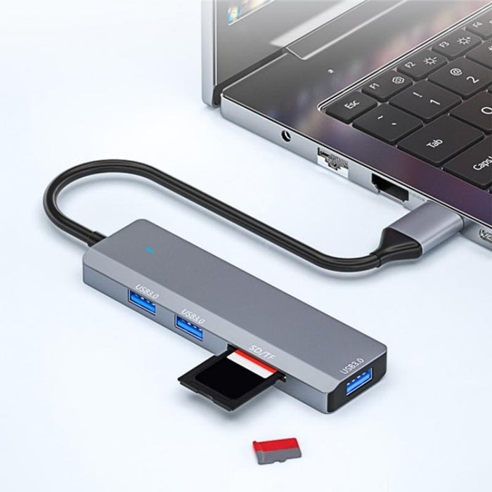 3 Usb 3.0 + 2 Card Reader Slots Multi-Port Hub