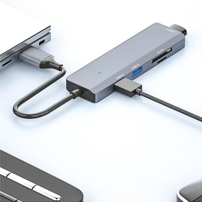 3 Usb 3.0 + 2 Card Reader Slots Multi-Port Hub