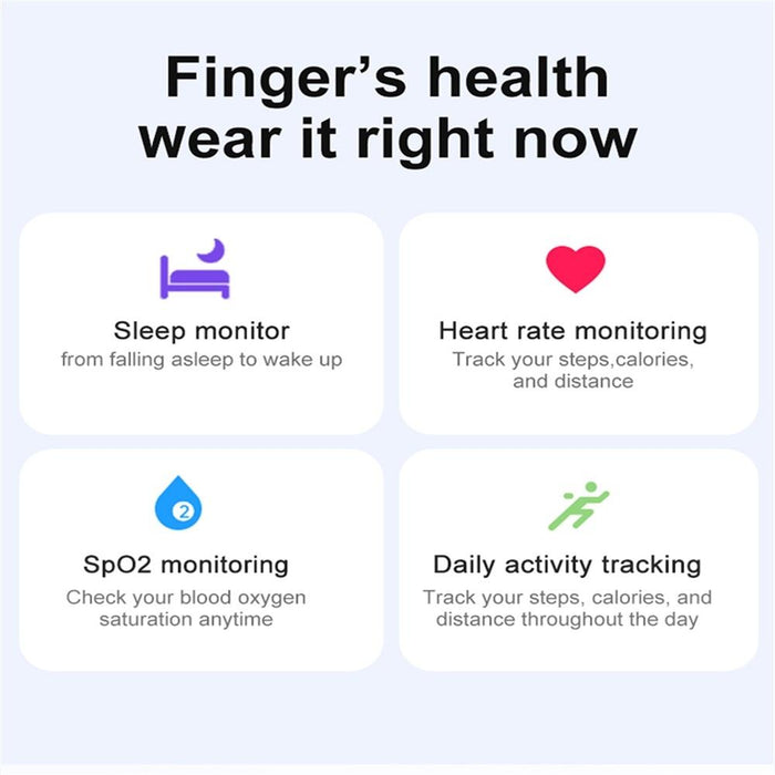 Smart Ring Heart Rate Blood Oxygen Sleep Sports Size 12