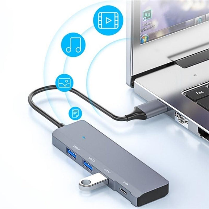 Aluminum Usb 3.0 + Type-C Hub Adapter