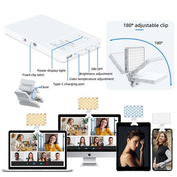 Phone Laptop Video Conference Fill Lamp Portable Selfie Live Streaming Led Fill Light