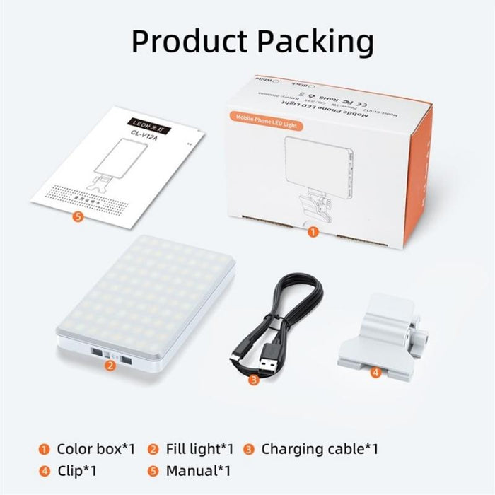 Phone Laptop Video Conference Fill Lamp Portable Selfie Live Streaming Led Fill Light