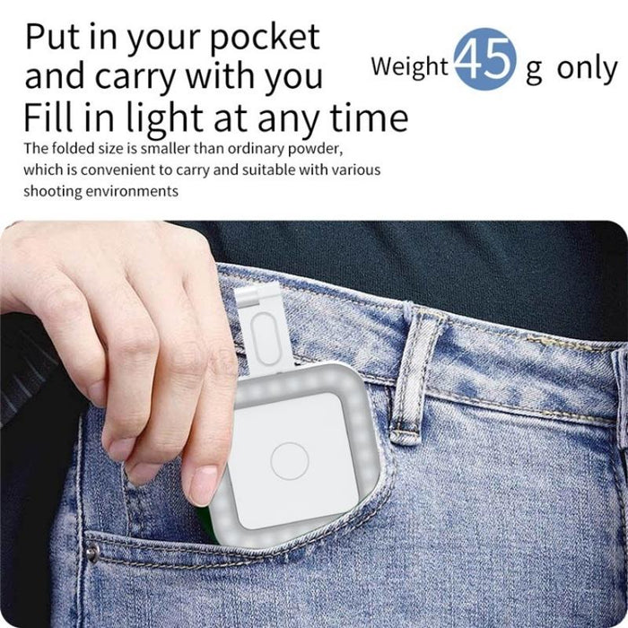 V18 Portable Skin Beauty Live Streaming Led Fill Light Magnetic Phone Selfie Lamp