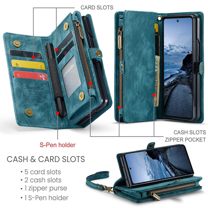 For Samsung Galaxy Z Fold7 5G Detachable Multifunctional Leather Phone Case